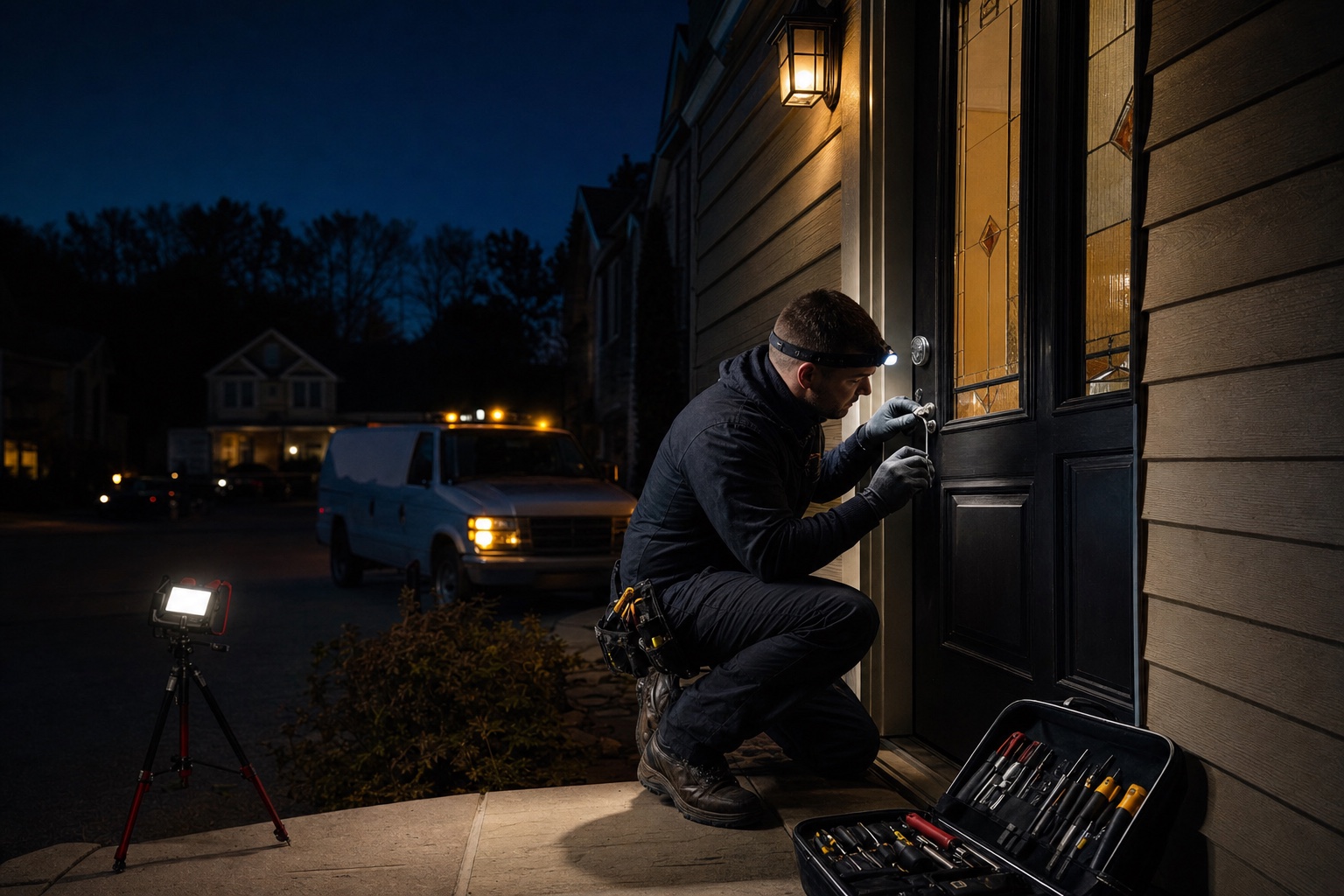 Locksmith after-hours emergency dispatch